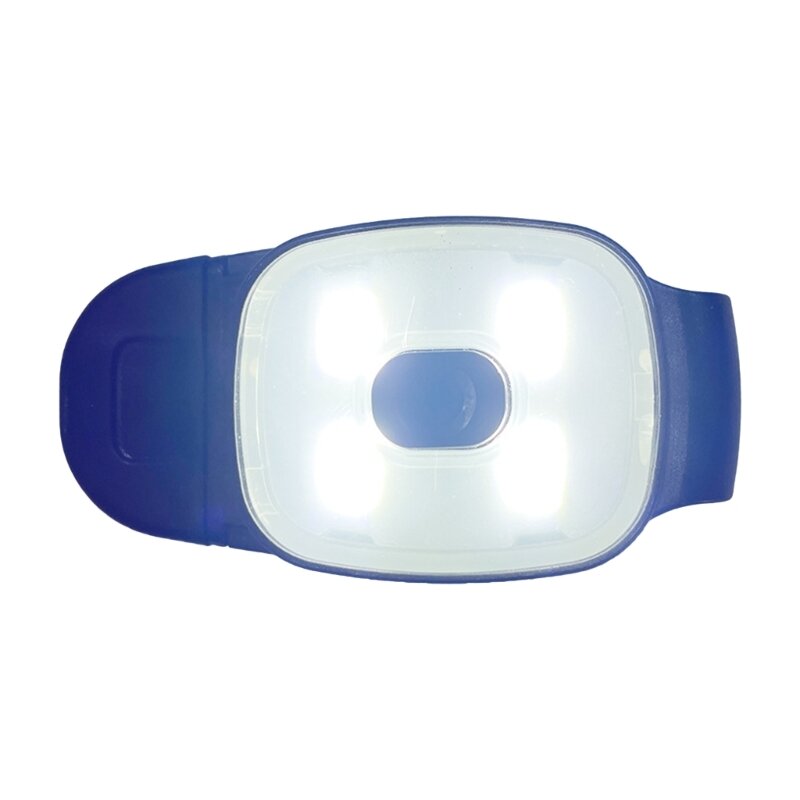 2 قطعة من مصابيح الصدر للجري الليلية في الهواء الطلق بمشبك على المشاعل، مصابيح LED قابلة لإعادة الشحن عبر USB، مصابيح أمان خفيفة