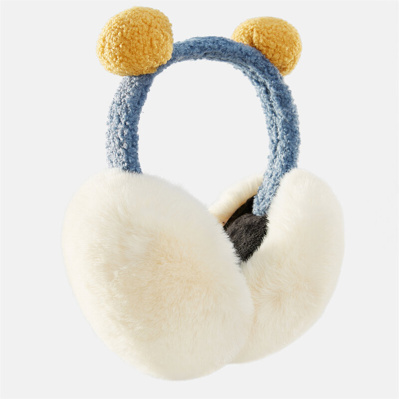 Lenwuynyo inverno novo bonito orelha muff coreano moda requintado dobrável orelha calor para mulher menina quente artigos de vida em winte