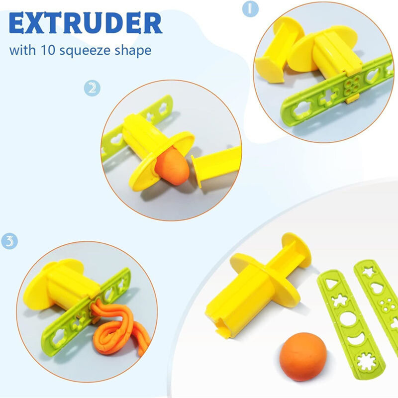 Strumento per il gioco della pasta per bambini Cartoon Dinosaur Fruit Roller Cutter Scissor Playdough accessori plastilina mold Early Education Toy