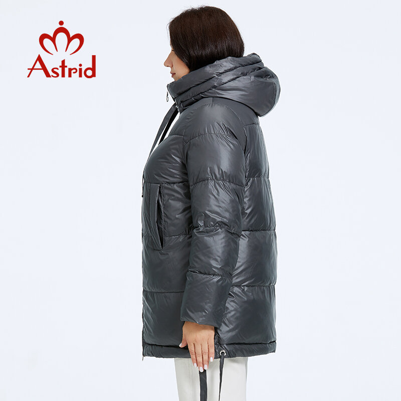Astrid เสื้อแจ็คเก็ตบุนวมสำหรับผู้หญิง, เสื้อโค้ทผ้าบุนวมมีฮู้ดขนาดใหญ่พิเศษ2023แจ็คเก็ตฤดูหนาว
