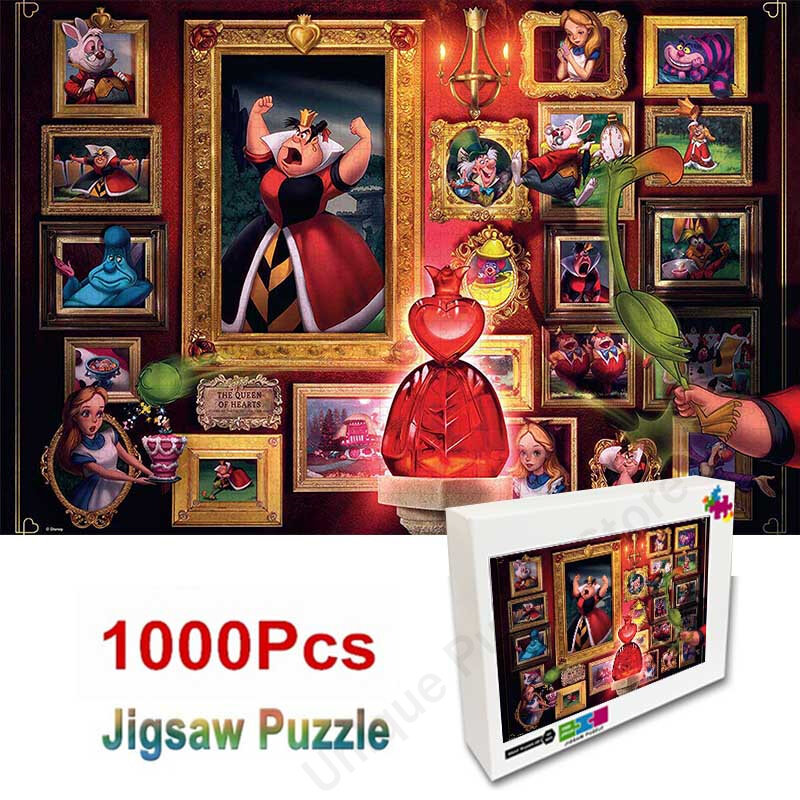 Disney Characters Collection Wooden Jigsaw Diy Toys Intelligence Puzzle Cartoon Jigsaw Puzzle Kids Learning Educational Toys