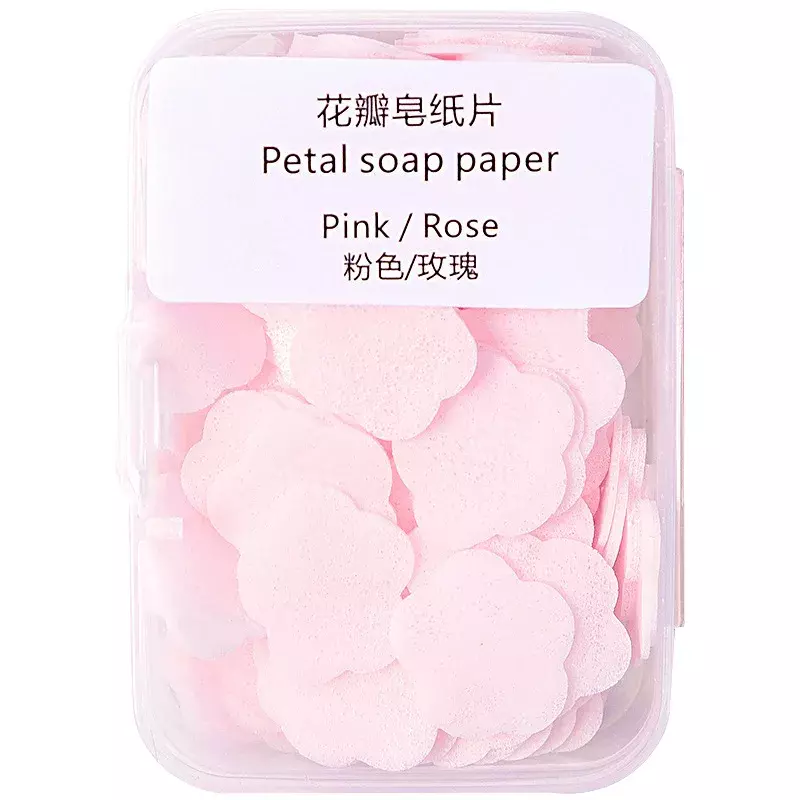 Petal Soap Paper Travel Portable Disposable Hand Soap Tablet Children Hand Washing Soap Paper Outdoor Flower-shaped Washing