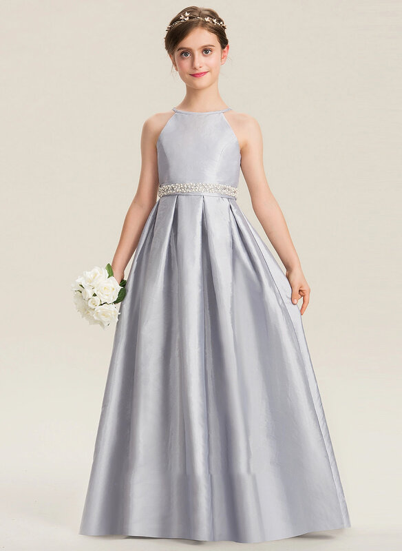 Yzy手動-床の長さの花嫁介添人ドレス、タフリンジブライドメイドドレス、ラインホルター、ペタントイブニングドレス