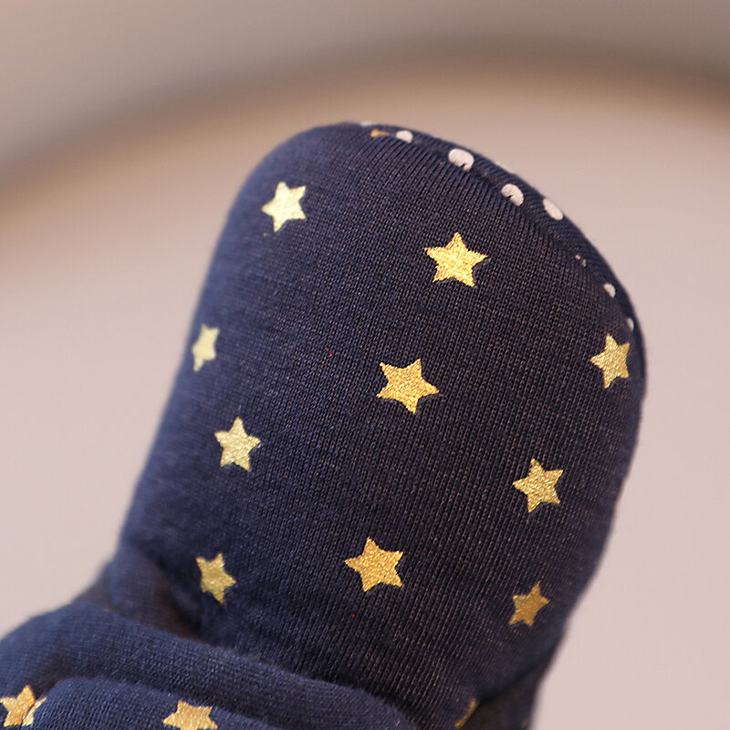 Ботинки трикотажные для мальчиков/девочек, зимние, мягкие, со звездами