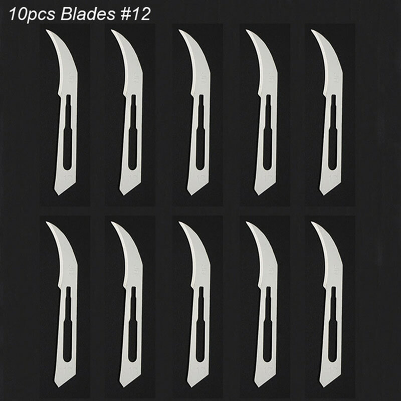 20 Pcs Metal Engraving Blade 10# 11# 12# 15# 20# 22# 23# 24# Stainless Steel Paper Fruit Food Cut Wood Carving Blade