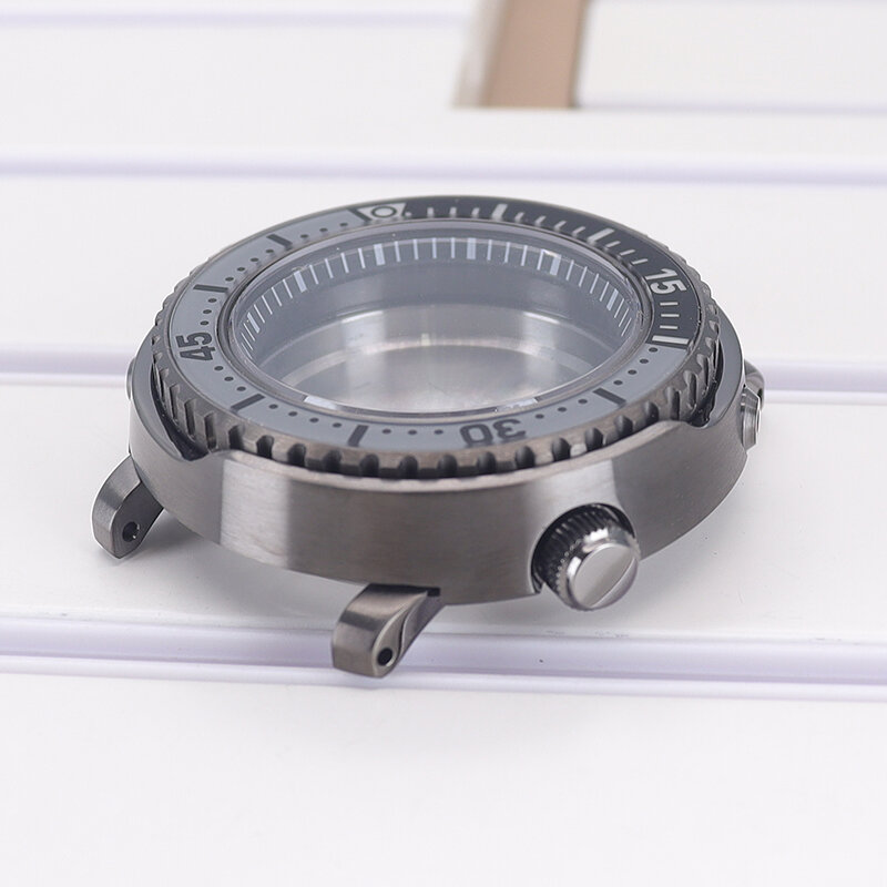 43mm Tuna Canned Seiko SKX Mod C3 Luminous Watch Case Fits NH34 NH35 NH36 NH38 Movement 20ATM Waterproof Men Diving Replace Case