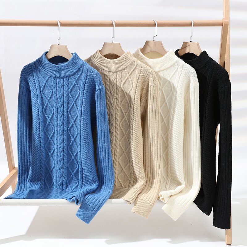 2023 modne zagęszczone wygodne miękkie swetry męskie swetry w różnym stylu i kolorowe swetry dzianiny