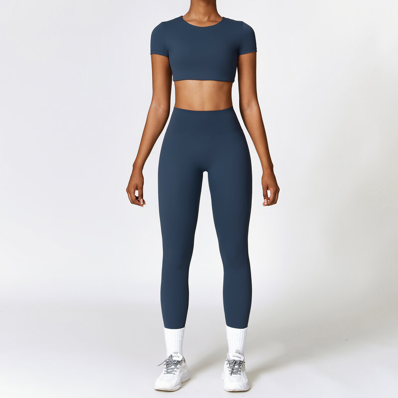 2 Stück Sportswear nahtlose Yoga-Set Sport kleidung Sportswear Yoga-Anzüge für Frauen Fitness-Set Trainings anzüge Sport-BH Gym Leggings
