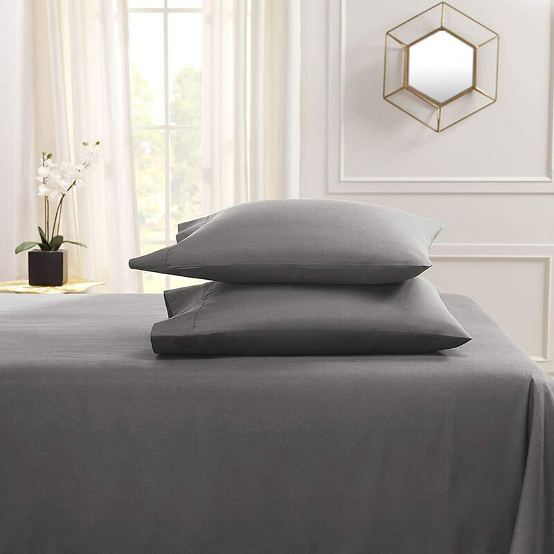 Funda de almohada de algodón y poliéster para cama, cobertor grueso y puro, tamaño estándar, tamaño Queen y King