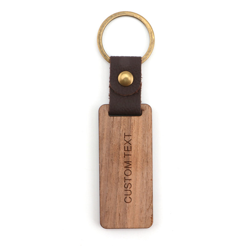 Custom-made, residential hotel room number plate wooden key chain solid wood gift lovers graduation pendant