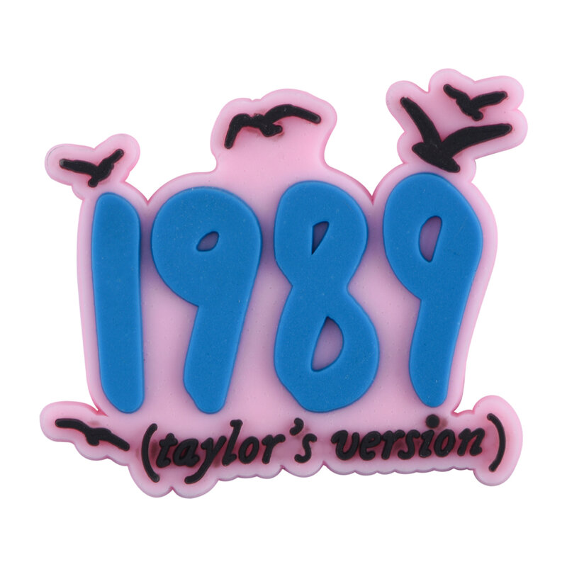 Taylor-dijes para zapatos de cantante Swift 1989, decoración de zapatos para adultos, hombres y mujeres, pulsera de PVC, sandalias, accesorios para zuecos