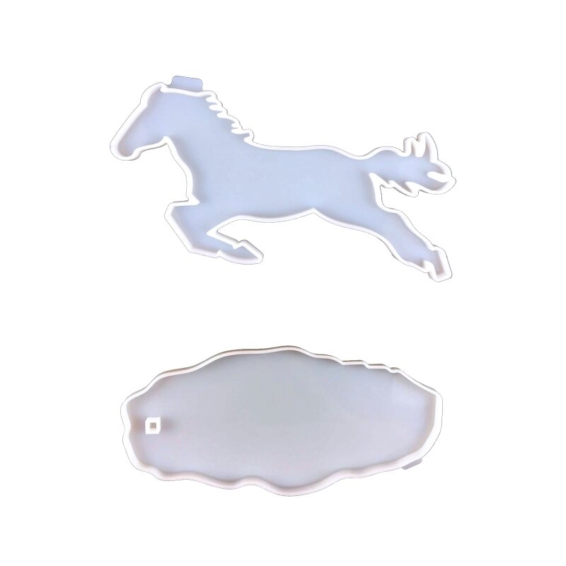 Pentium's Horse Silicone Mould with Chassis Mould for Epoxy Resin Casting Animal Crafts Modern Home Decorations