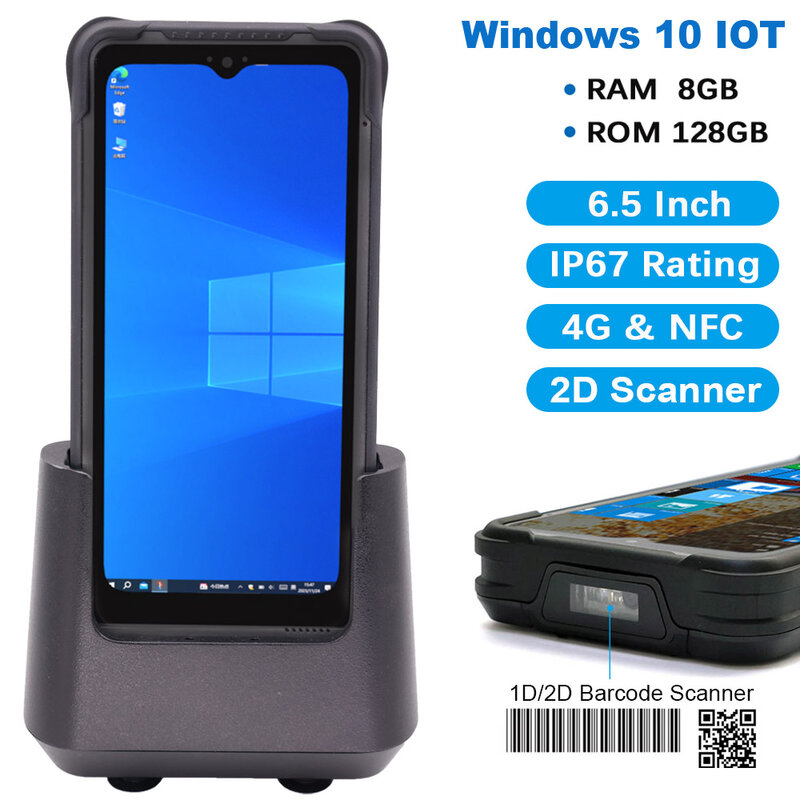 RUGLINE RT-I61J Pocket PC Computer Mobile Windows 10 OS 6.5 ''Intel JASPER LAKE N5100 Single SIM GPS IP67 Tablet PC antiurto