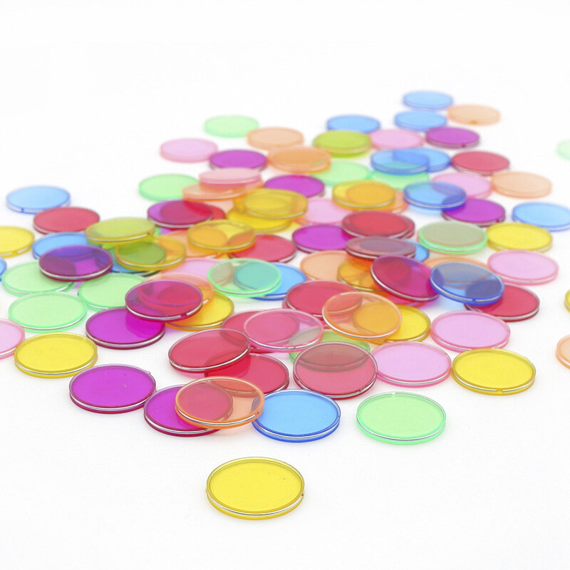 100Pcs Magnetic ชิปที่มีสีสันฟิสิกส์วิทยาศาสตร์ Magnetic Stick Wand ชุดการทดลองเกม Montessori สีการเรียนการสอนเอดส์