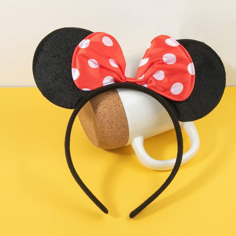 Diademas con orejas de Mickey y Minnie Mouse de Disney para niños y adultos, cinta para el pelo, disfraz, regalo de fiesta de cumpleaños, 12/24 piezas