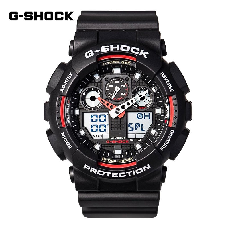 G-SHOCK zegarki GA100 dla mężczyzn nowa moda codzienna wielofunkcyjny sportowy Outdoor odporny na wstrząsy zegarek męski z podwójnym wyświetlaczem kwarcowym