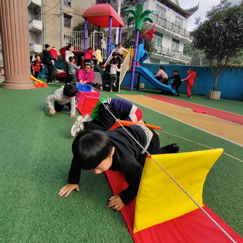 Attrezzature per l'allenamento sensoriale panno Oxford asilo per bambini giochi divertenti all'aperto gioco Multiplayer puntelli bambini salto fisico