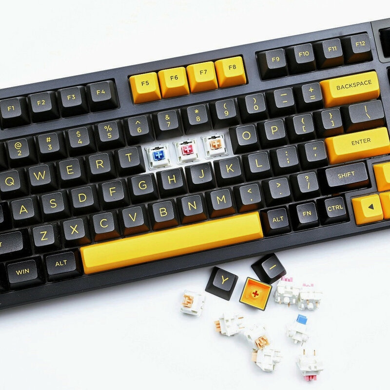 Outemu-interruptores de teclado mecánico, conmutador de 5 pines, silencioso, táctil, lineal, crema, azul, rosa, amarillo, personalizado, RGB, MX