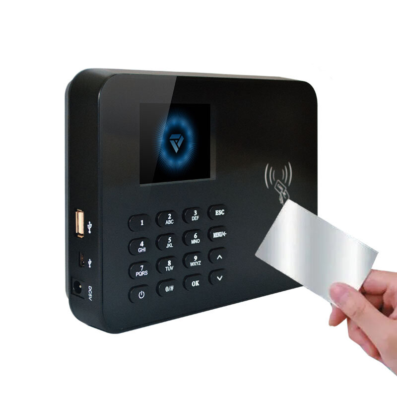 Sistema de asistencia de tarjeta RFID, dispositivo electrónico con pantalla a Color Tcp/ip, 2,8 LCD, compatible con tarjeta ID + IC, máquina de Control de empleado