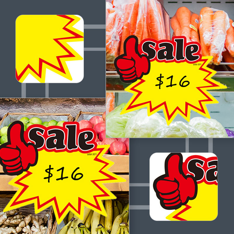 상품 가격 태그 프로모션 광고 스티커, 폭발 스티커 표지판, 슈퍼마켓 상점용 가격 라벨