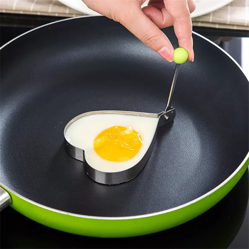 Macchina per friggere le uova in acciaio inossidabile 1411 strumento per macinare le uova di loto a vapore creativo modello di uovo fritto amore stampo istantaneo T