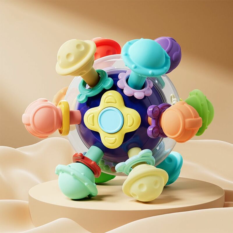 Giocattoli per la dentizione sensoriale per bambini per uso alimentare giocattoli da masticare sensoriali colorati senza BPA giocattolo educativo precoce senza piombo durevole