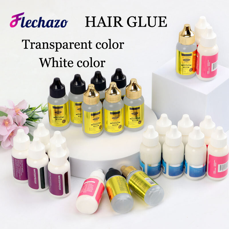 Impermeável Lace Front Wig Glue, Wig Glue, Clear, Transparente, Adesivo para substituição do cabelo, 38ml