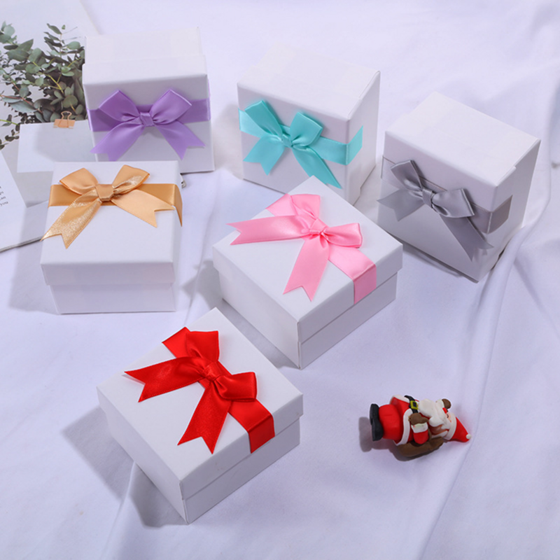 약혼 반지 귀걸이 목걸이 팔찌 나비 매듭 상자 선물 포장 상자 크래프트 종이 디스플레이 상자 주최자 액세스 보석 상자