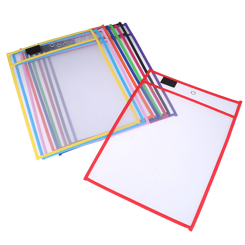 1pcs Erasable Children Drawing Board  Puzzle Toy Reused Transparent Dry Brush Bag Write Wipe Drawing