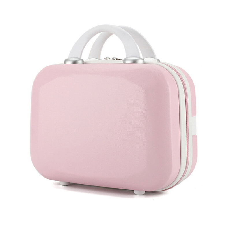 Rosa/azul/morado/caqui bolsa de cosméticos de 14 pulgadas pequeña maleta de viaje para mujer equipaje Material compresivo tamaño: 30-15, 5-23cm