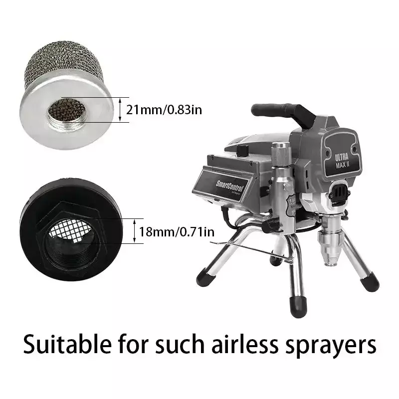 Suntool 18/21mm spruzzatore Airless utensili elettrici filtro a rete tubo di aspirazione per spruzzatore Airless 390 395 495 filtro di aspirazione sostituisce