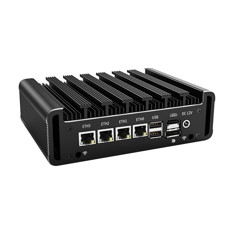 Bkhd Oem Aanpasbare G31 4X2.5G Ethernet Fanless Mute Zachte Router Pfsense Firewall Celeron J6412 Intel Mini Pc 2 Com Dp + HD_MI