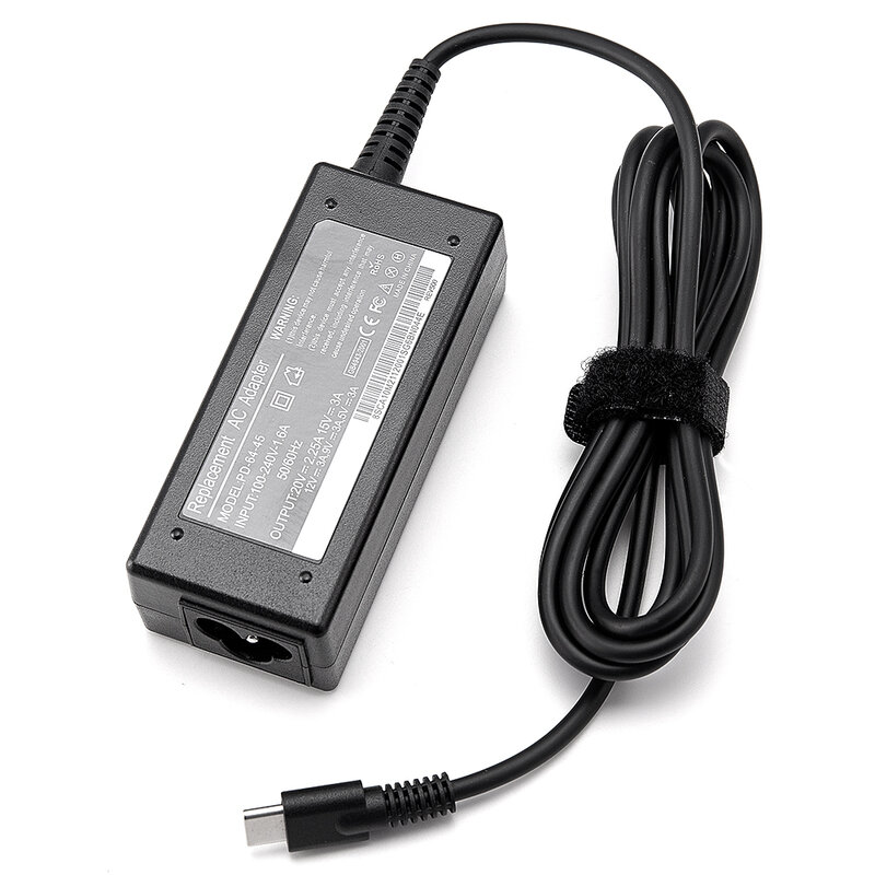 อะแดปเตอร์ USB-C เดสก์ท็อป carregador DO PD DO Tipo-C, ที่ชาร์จสำหรับ acer/asus/hp/dell, 45W