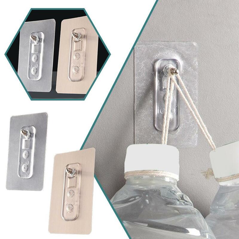 Adhesive Nails Wall Hooks Strong Poster Screw Stickers Wall Hook Closet Cabinet Shelf Pegs Wall Hook Hangers Kitchen Bathroom