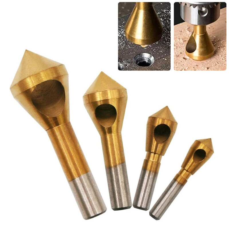 Utensili per punte da trapano durevoli nuovissimi di alta qualità per il taglio di fori in acciaio ad alta velocità in oro Deburring Drill Taper