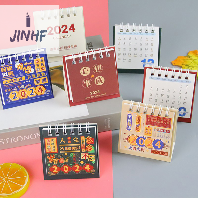 Mini Calendario de escritorio, suministros escolares de oficina, registro de tiempo, planificador mensual, Accesorios de escritorio, decoración, 2024