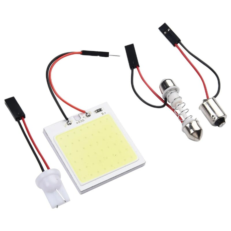 Panel de luz LED COB para cabina, lámpara de cuentas Plug & Play, enchufe de cuña T10, 16/24/36/48 unidades de Chip, luz de lectura para coche