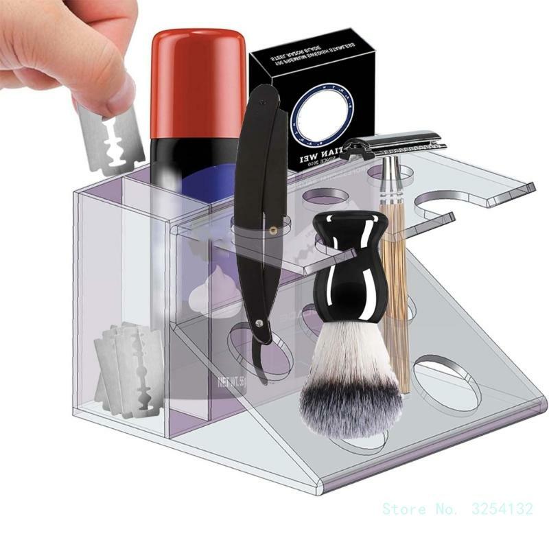 Portaspazzole in acrilico porta rasoio organizzatori cosmetici porta trucco scatola portaoggetti per trucco forniture per il bagno facile da usare