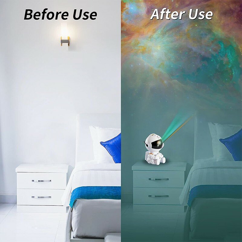 Galaxy Star Projector Led Nachtlampje Sterrenhemel Astronaut Porjectoren Lamp Voor Decoratie Slaapkamer Huis Decoratief