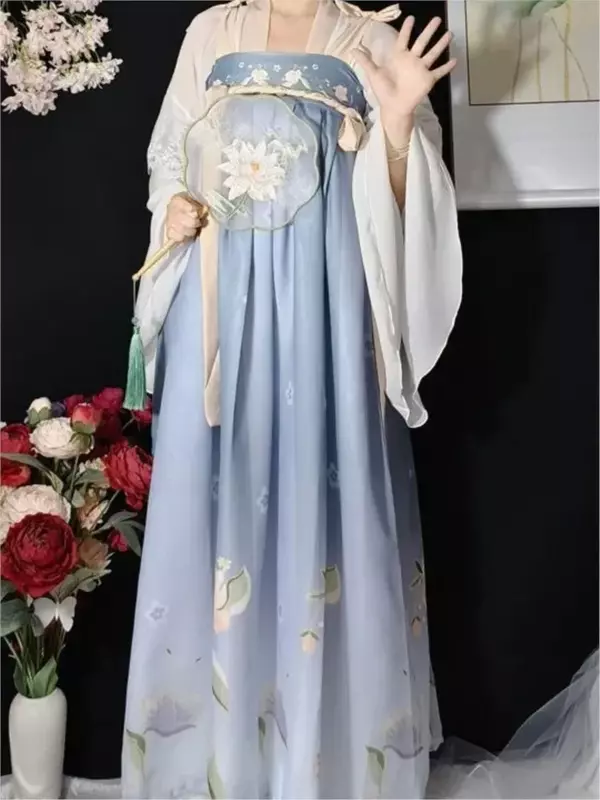Oryginalny elegancka, długa rękaw chiński styl Vintage słodka wróżka strój tradycyjny Hanfu sukienka na przyjęcie kostiumowe Cosplay 2023 nowy