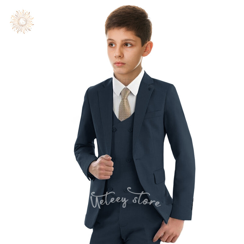 Jungen anzüge formelle 3-teilige Anzug-Set für Kleinkind Jungen Ring träger Smoking Anzüge für Hochzeits jungen Dresswear Anzüge