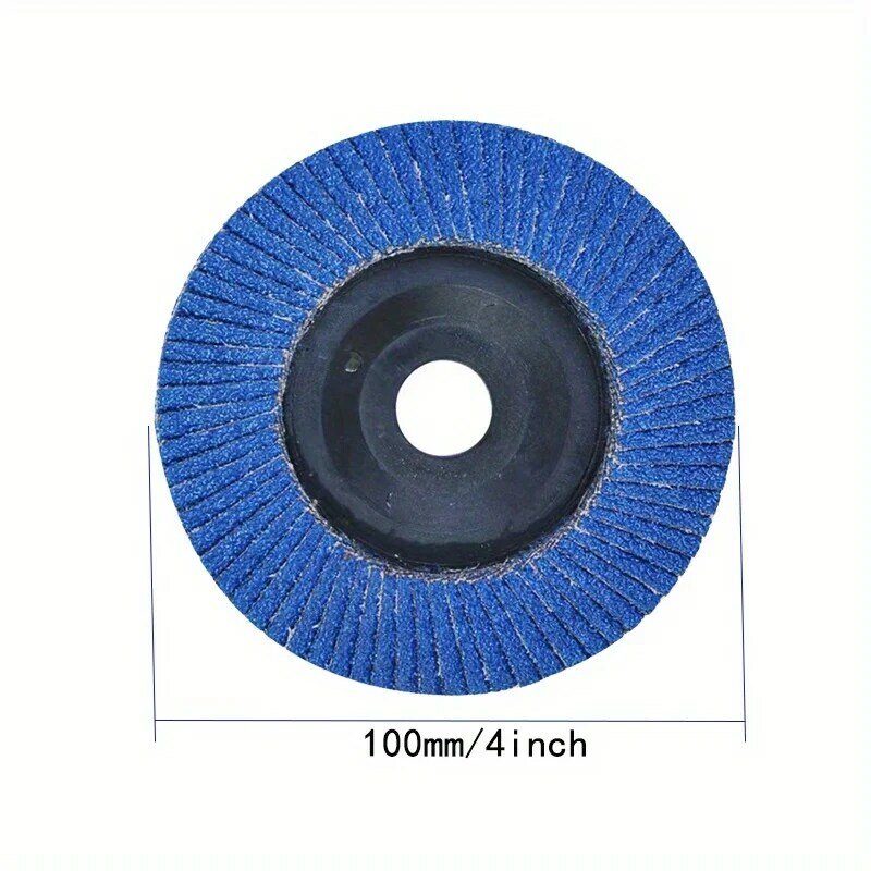 Dischi abrasivi a disco lamellare di sabbia blu disco di carta vetrata a ruota piatta in tessuto di sabbia per utensili abrasivi per mola a smerigliatrice angolare