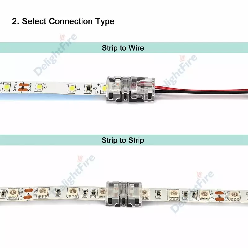 Conectores de tira LED de 2/3/4/5/6 Pines, Terminal de conector LED impermeable para tira de luz LED de 8mm y 10mm, WS2811, WS2812B