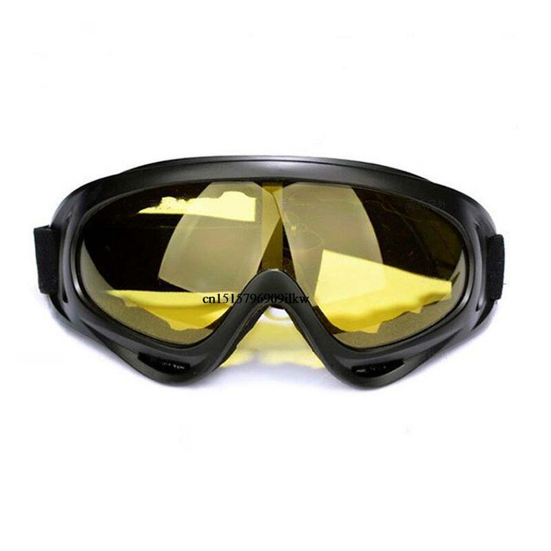 UV400 Ski Goggles Imitation Splash Riding Outdoor Sports Eyes X400 Goggles Windproof Sand Goggles Anti-fog Black Frame for Men