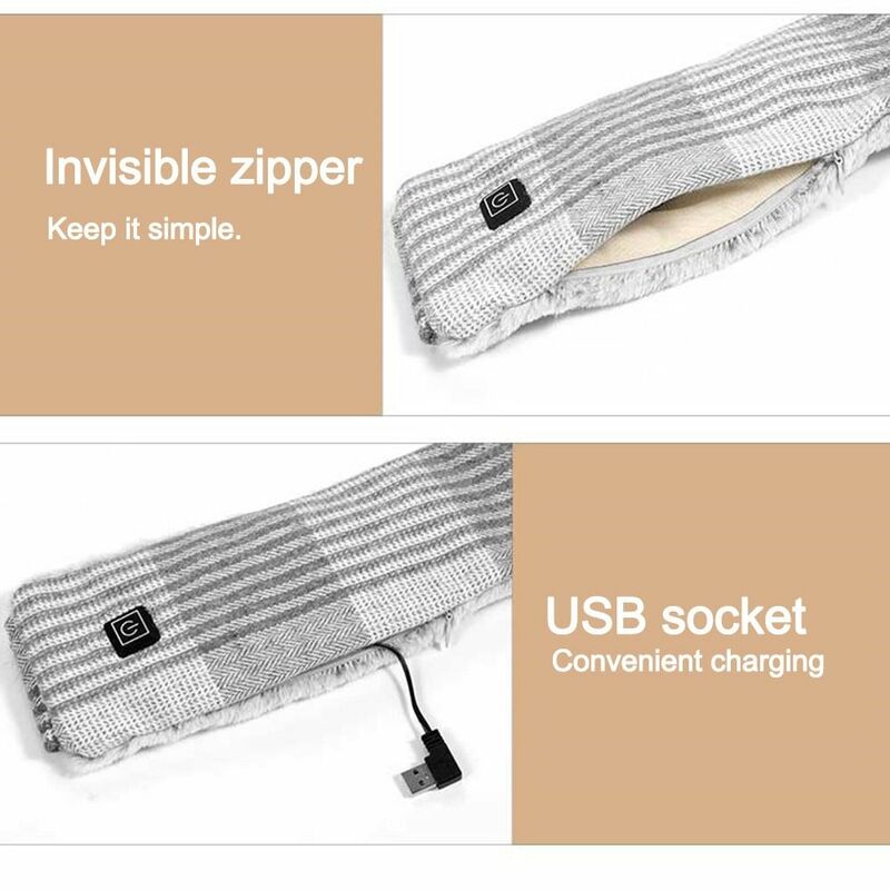 USB elektryczny podgrzewany szalik nowy zimowy ciepły zmywalny szyja poduszka elektryczna kontrola temperatury 3 biegi szyja ocieplacz Unisex