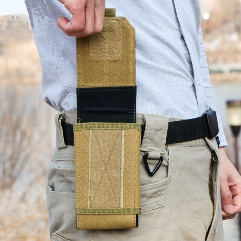 Bolsa para teléfono con cinturón táctico Molle, bolsa de herramientas multifunción de nailon para caza y equipo, bolsas de escalada para acampar, accesorios para exteriores