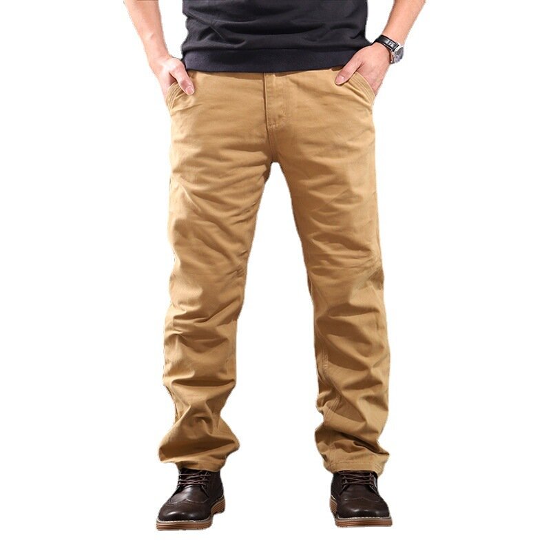 Trendy Cotton Trousers Men Casual Loose Baggy Cargo Pants Streetwear Overalls Tactical Clothing