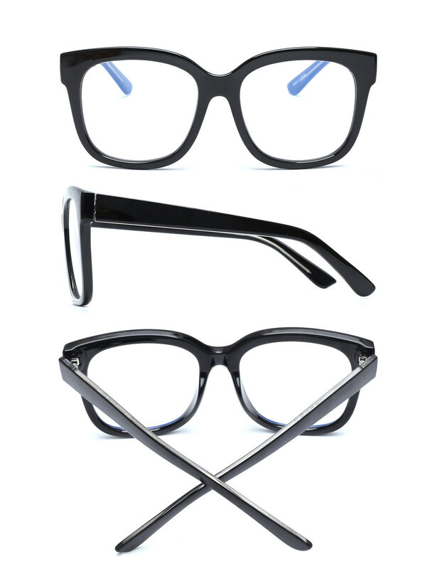 JM خلات الإطار المتضخم مربع مكافحة نظارات الضوء الأزرق النساء الرجال الكمبيوتر كبير الضوء الأزرق حجب النظارات البصرية النظارات