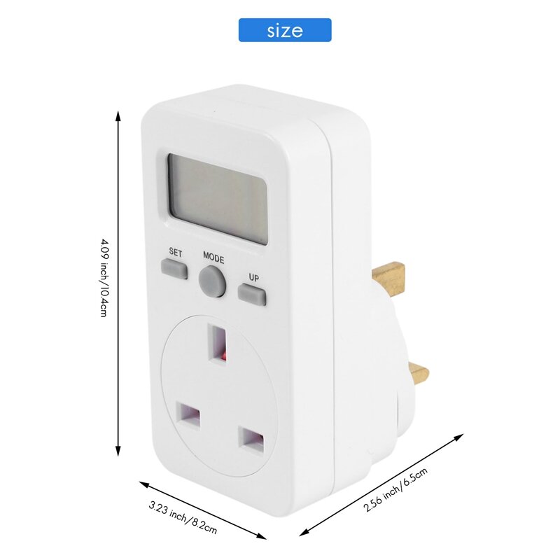 Digital Power Meter Plug-In Socket Electric Wattmeter Energy Monitor