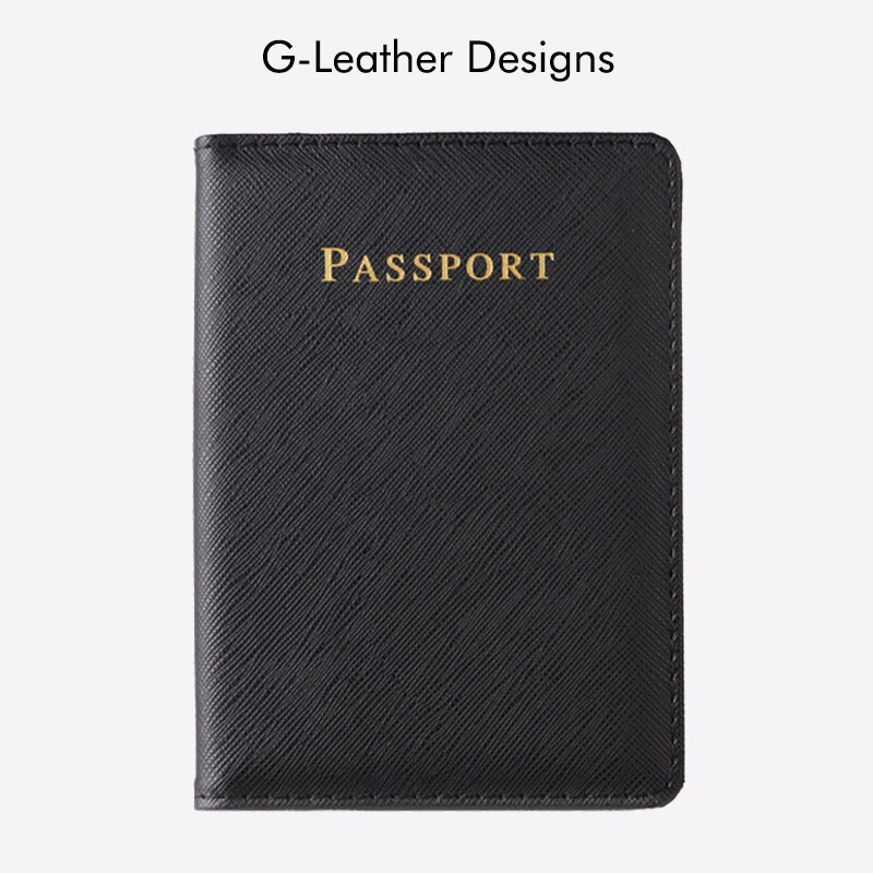 Tempat paspor bepergian klasik, dompet paspor kulit Saffiano tempat kartu dokumen Organizer perjalanan
